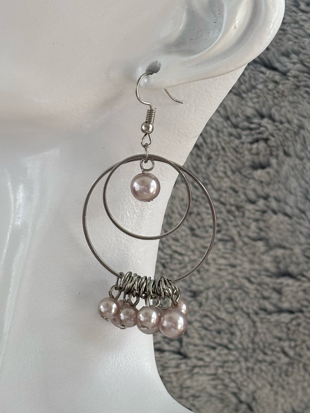 Paparazzi Faux Pearl Silver tone Earrings